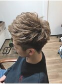 刈り上げツーブロ×ニュアンスカールパーマ♪