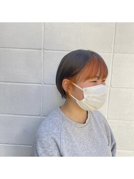 ヒップスアイズ(Hip's eyes) 丸みショートにインナーオレンジ♪【大宮ヒップスアイズ】