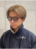 メンズハイトーン ブリーチカラー センターパート