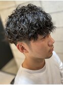 スペインカールテーパーフェードバーバースタイルS