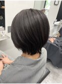ダークブラウン×ショートボブ