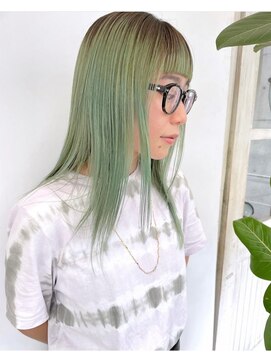 レニーバイエース(LANY by ACE) 【LANY横浜】グリーンベージュ×ロング