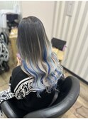 エクステでグラデーションハイライト