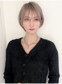 ハイライトバレイヤージュダブルカラーショートカット30代40代