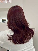シイム(CYM)&nbsp;艶髪カラー/透明感/ゆる巻きロング/レッドブラウン