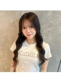 暗髪ロングで色白計画♪ダイヤモンド毛質80本