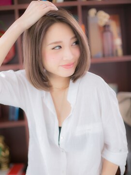 カバーヘア ブリス 戸田公園西口店(COVER HAIR bliss) 大人かっこいいロブヘア前下がりボブA1戸田公園30代40代50代