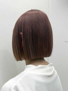 サンクプロジェクト(cinq PROJECT) ハイトーン切りっぱなしショートボブラベンダーミルクティー韓国