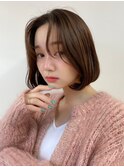大人可愛いボブヘアワンカール似合わせ顔まわりレイヤー髪質改善