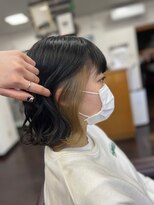 ファイン 滝川店(Fine)&nbsp;20代30代　大人可愛いイヤリングカラー　ボブ