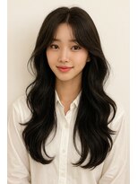 ジュノヘアージャパン 表参道(JUNO HAIR JAPAN)&nbsp;韓国ヘア/ダークアッシュ/ミディアムレイヤーカット/韓国パーマ