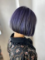 ラトリエ ブロカント 立川北口店(L'atelier BROCANTE)&nbsp;ハイトーン　ボブ　ワンレン　紫　パープル