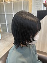 セッションパーゴ(SESSION PAGO) 透け感ブラックのナチュラルウルフボブ