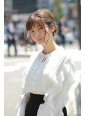 結婚式参列に♪/お呼ばれヘア/おとなっぽヘア/編み込み/ロング
