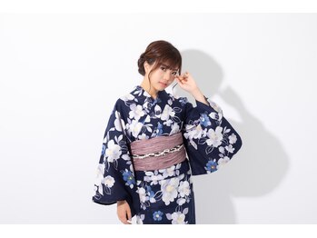 ヘアークリエイション(HAIR CREATION)の写真/【夏の思い出かわいい浴衣】レンタル可能◎ブランド浴衣あります☆ヘアアレンジ×着付で素敵な夏の思い出を