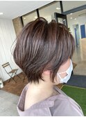 【ハイライト】×【小顔大人ショート】