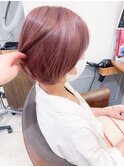 ピンクベージュ/ブリーチ1回で作るカラー【横浜】