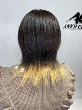 アンク クロス 池袋北口店(ANKHCROSS) 《アンククロスYUKI》インナーカラー×ウルフカット