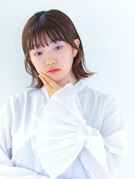 ヘアサロン ガリカ 表参道(hair salon Gallica) 耳かけショートボブ/外ハネボブぱっつん前髪