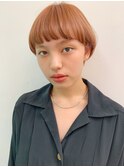 まろやかベージュがかわいいマッシュショート【モリ】 / 前髪