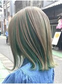 レイヤーカットダブルカラーケアブリーチハイトーンカラー