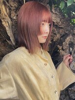オレンジブラウンでこっくり冬カラー/ステップカット