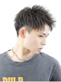短髪アップバング爽やかスパイキーショートツーブロック刈り上げ