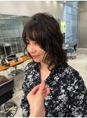 <オバマ>束感×ウエットヘアにこっくりショコラオリーブカラー