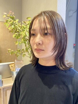 フェンヘアーアイス 中目黒(Fen.hair ici) 大人可愛い大人美人くすみカラーオリーブベージュ