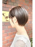 大人可愛い20代30代40代黒髪前下がりショートボブ丸みショート◎