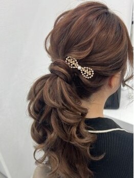 ヘアーセットサロンケイ(Hair Set Salon K)の写真/【中央区/下通り】パーティーを華やかに、一際目を引く魅力的なヘアセットを☆午前中セット￥3,300～