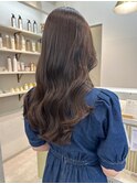 髪質改善カラー　艶カラー　ブラウンカラー　ミディアム