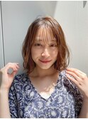オリーブベージュウェーブミディアムオリーブグレージュ銀座
