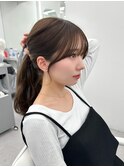 前髪顔まわり韓国ヘアレイヤーカットサイドバンク2wayバンク韓国
