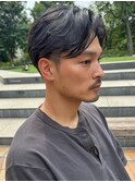 センターパートツーブロックショート　n7.8.28