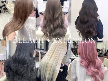 カラーエクステBIZE梅田【シールエクステ/羽エクステ/ブリーチカラー/エクステ/韓国】