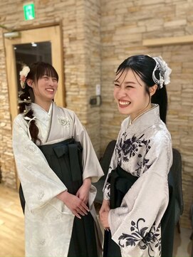 アロマ ヘアー ルーム 新宿店(AROMA hair room) 成人式/卒業式セット☆和装/袴/ロングポニー/花かんむり/着付け