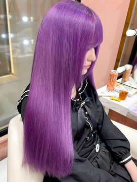 パープルカラー/ラベンダーカラー/派手髪カラー/ブリーチ