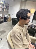 メンズセンターパート