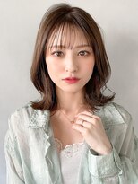 リヤン 表参道(lyann)&nbsp;イメチェン前髪ピンクベージュミディアムレイヤーカットa