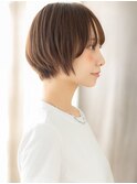 暗髪ダークアッシュ小顔ナチュラルショートTd3川口20代30代40代
