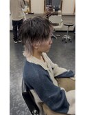 メンズウルフ　インナーウルフ　ブリーチ