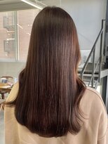 ヘアー アイス 御器所本店(HAIR ICI)&nbsp;ブリーチなしカラーマロンベージュ夏カラー秋カラーロング