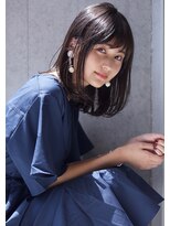 アトリエ フェム(atelier.fem)&nbsp;リラクシーツヤ感ミディ ダークグレーバイオレット