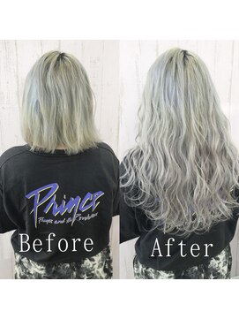 あるじゃんすー 新宿店 ホワイトシルバー#シールエクステ#ラフウェーブ#新宿