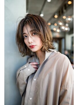 オースティン 門前仲町(AUSTIN) 大人かわいい前髪セシルカットココアブラウンフリンジウェーブ