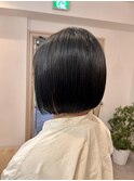 ミニボブ × ダークグレージュ
