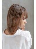 大人可愛い前髪/ミディアム/ボブ/20代30代/原宿/表参道