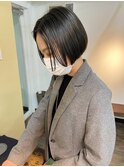 リップラインボブ×暗めオリーブ
