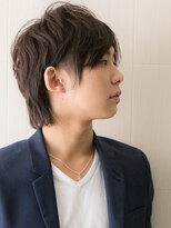 メンズヘア ビーセカンド 草加店(MENS HAIR B-2) 長め前髪とでオーガニックカラーで軽いウルフショートS草加